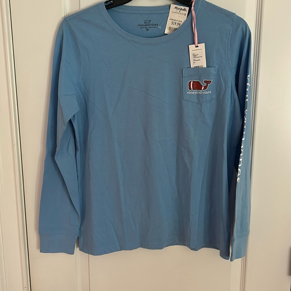Vineyard Vines Boys long sleeve football whale t-shirt. Size XL 16.